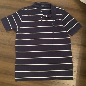 Navy blue and white Ralph Lauren polo